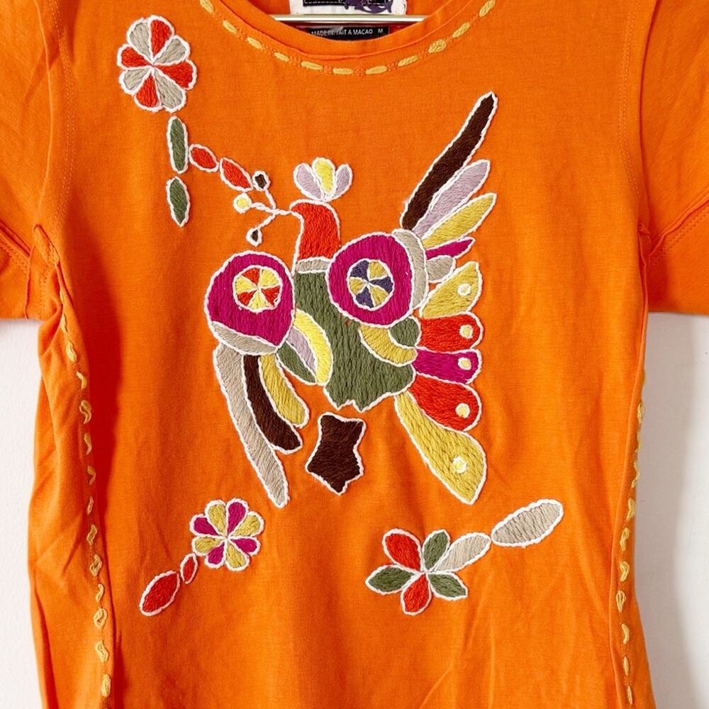 Vintage Y2K Buffalo David Bitton Embroidered La Vida Loca Floral
Bird Baby Tee M - Picture 3 of 9